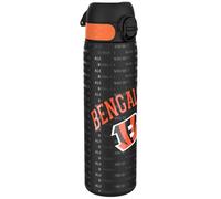 NFL Cincinnati Bengals Lightweight Steel Water Bottle, 600 ml/20 oz, Non-Insulated, Leak Proof, Easy to Open, Secure Lock, Dishwasher Safe, Flip Cover, Fits Cup Holders, Metal Water Bottle