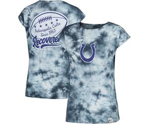 NFL Colts Ladies Blue Tie-Dye Boyfriend T-Shirt