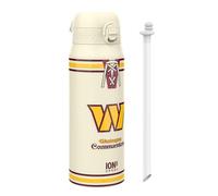 NFL Commanders Sports Thermal Water Bottle with Removable Straw, 750ml/24oz, Leak-proof Vacuum Insulated Drinking Bottle, Easy to Open, Secure Lock, Dishwasher Safe, Flip Cover, Metal water Bottle