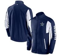 NFL Dallas Cowboys Jacket Foundation Woven Crinkle Track Jacket Windbreaker