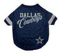 NFL Dallas Cowboys T-Shirt for Dogs & Cats, Small. Football Dog Shirt for NFL Team Fans. New & Updated Fashionable Stripe Design, Durable & Cute Sports PET TEE Shirt Outfit