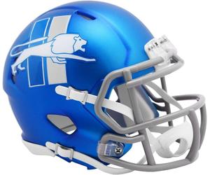 NFL Detroit Lions Alternate Mini Helmet Speed Football Helmet Riddell...