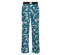 NFL Eagles Helmet Lounge Pants - Adults Midnight Green American Football League All Over Print Cotton Pyjamas Bottom for Loungewear Nightwear