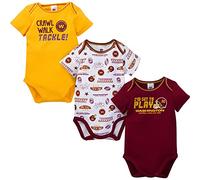 NFL Gerber Unisex Baby Standard 3 Pack Short Sleeve Onesie Bodysuit, Team Color, 3-6 Months