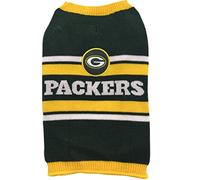 NFL Green Bay Packers Dog Sweater, Size Large. Warm and Cozy Knit Pet Sweater with NFL Team Logo, Best Puppy Sweater for Large and Small Dogs