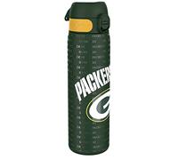 NFL Green Bay Packers Lightweight Steel Water Bottle, 600 ml/20 oz, Non-Insulated, Leak Proof, Easy to Open, Secure Lock, Dishwasher Safe, Flip Cover, Fits Cup Holders, Metal Water Bottle