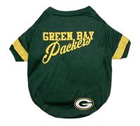 NFL Green Bay Packers T-Shirt for Dogs & Cats, Small. Football Dog Shirt for NFL Team Fans. New & Updated Fashionable Stripe Design, Durable & Cute Sports PET TEE Shirt Outfit