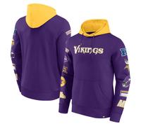 NFL Hoody Minnesota Vikings Fleece Patched Out Hooded Pullover Hooded Sweater