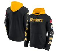 NFL Hoody Pittsburgh Steelers Fleece Patched Out Hooded Pullover Hooded Sweater