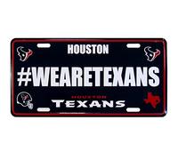 NFL Houston Texans Hashtag License Plate, 12", Blue