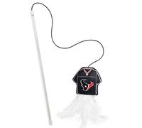 NFL Houston Texans Team Jersey Wand with CAT NIP, Cat Toy Jersey Shaped Plush Teaser Toy for Cats & Kittens - Interactive Pet Toy for Play & Exercise
