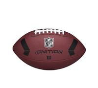 Wilson NFL Ignition Football, Made From Composite Leather For All-Weather Play, Wider Laces & Proud NFL Logo, Colour: Brown, Junior Size