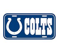 NFL Indianapolis Colts License Plate, Team Color, One Size