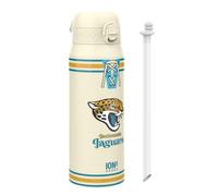 NFL Jacksonville Jaguars Sports Vacuum Insulated Water Bottle, 750ml/24oz | Removable Straw, Leak Proof Insulated Drinking Bottle, Easy to Open, Secure Lock, Dishwasher Safe, Flip Cover, Metal Bottle