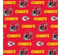 NFL Kansas City Chiefs Cotton Fabric Precuts, Licensed (1/2 Yard Precut)