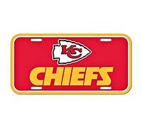 NFL Kansas City Chiefs License Plate, Team Color, One Size