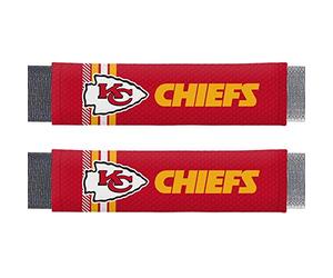 NFL Kansas City Chiefs Rally DesignAuto Seat Belt Pads, Team Colors, One Size