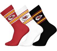 NFL Kansas City Chiefs Socks 3 Pack Crew Socks