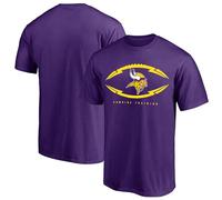 NFL Kids Youth 8-20 Armour Ball Team Color Performance Primary Logo Short Sleeve Football T-Shirt, Minnesota Vikings, 10-12