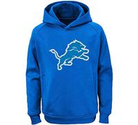 NFL Kids Youth 8-20 Team Color Alternate Polyester Performance Primary Logo Pullover Sweater Sweatshirt Hoodie, Detroit Lions Blue, XL