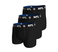 NFL Men's Shield 3pk Boxers, Black, M EU