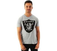 NFL Mens Grey Las Vegas Raiders Short Sleeved T-Shirt - Medium