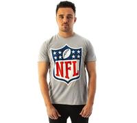 NFL Mens Grey Shield Logo Short Sleeved T-Shirt - Small