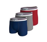 NFL Men's Patriots 3pk Boxers, Navy-Grey-Red, L EU