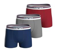 NFL Men's Patriots 3pk Boxers, Navy-Grey-Red, XXL EU