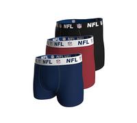 NFL Men's Shield 3pk Boxers, Navy-Red-Black, M EU