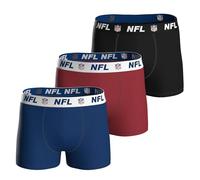 NFL Men's Shield 3pk Boxers, Navy-Red-Black, L EU