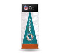 NFL Miami Dolphins 8-Piece 4-Inch by 9-Inch Classic Mini Pennant Decor Set, Teal, 4 x 9-inches