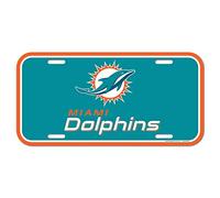 NFL Miami Dolphins License Plate, Team Color, One Size by WinCraft