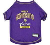 NFL Minnesota Vikings Dog T-shirt Large. - Licensed Shirt for Pets Team Colored with Team Logos- Premium Stretchable Materials for the comfort of your Dog & Cat