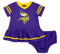 NFL Minnesota Vikings Dress And Diaper Cover, Black, 3-6M