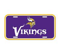 NFL Minnesota Vikings License Plate, Team Color, One Size