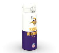 NFL Minnesota Vikings Sports Thermal Water Bottle with Removable Straw, 750ml/24oz, Leak Proof Insulated Drinking Bottle, Easy to Open, Secure Lock, Dishwasher Safe, Flip Cover, Metal Water Bottle