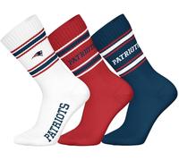Nfl New England Patriots Socks 3 Pack Crew Socks