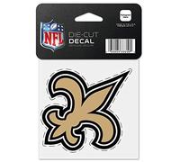NFL New Orleans Saints 63056011 Perfect Cut Color Decal, 4" x 4", Black