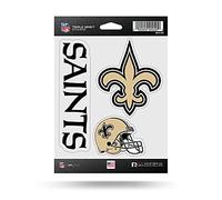 NFL New Orleans Saints Die Cut 3-Piece Triple Spirit Sticker Sheet