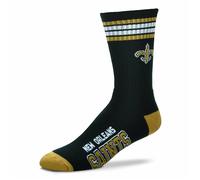 Nfl New Orleans Saints Socks 4-Stripe Deuce For Bare Feet