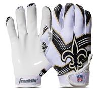 NFL New Orleans Saints Youth Receiver Gloves,White,Medium