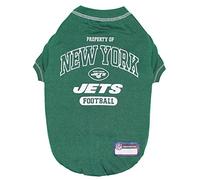 NFL New York Jets Dog T-shirt Medium. - Licensed Shirt for Pets Team Colored with Team Logos- Premium Stretchable Materials for the comfort of your Dog & Cat