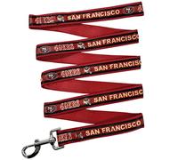 NFL PET San Francisco 49ers Dog Leash, Large Football Team Leash for Dogs & Cats - Shiny & Colorful, Licensed by The NFL