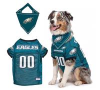 NFL Philadelphia Eagles Dog Premium Jersey with Coordinated Tie Bandana Included, Size 3XL Official NFL Pet Apparel, Breathable Mesh, Durable, Team Logo Design, Cat Sports Jerseys T-Shirt