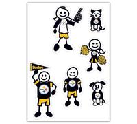 NFL Pittsburgh Steelers Small Family Decal Set