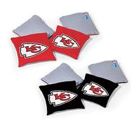 NFL Pro Football Dual Sided Bean Bags by Wild Sports, 8 Count, Premium Toss Bags for Cornhole Set - Great for Tailgates, Outdoors, Backyard