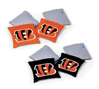 NFL Pro Football Dual Sided Bean Bags by Wild Sports, 8 Count, Premium Toss Bags for Cornhole Set - Great for Tailgates, Outdoors, Backyard