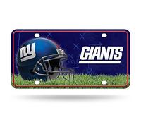 NFL Rico Industries Metal License Plate Tag, New York Giants, 6 x 11.5-inches