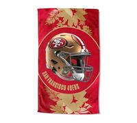 NFL San Francisco 49ers Oversized Microfiber Beach Towel, 40 x 72 Inches - Quick Dry, Sand Resistant, Lightweight, Highly Absorbent, Coin Toss Design
